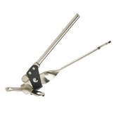 The FM - Butterfly Can Opener - 1pcs features metal handles and a rotating cutting wheel, displayed open on a white background.